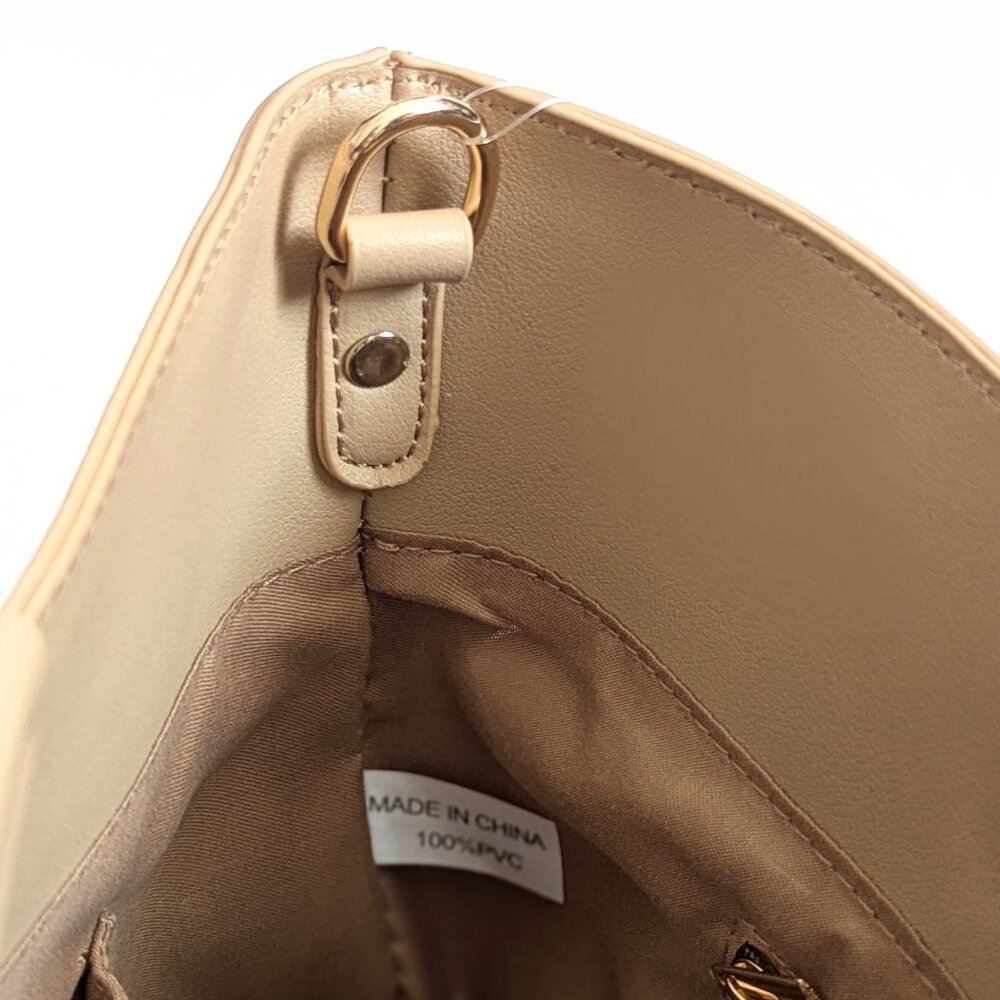 NWT Lulus Dream Weaver Beige Woven Handbag Crossbody Convertible Tote - Picture 11 of 11